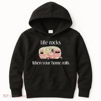 Rv Life Camper Life Rocks When Your Home Rolls Kids Hoodie thumb 0