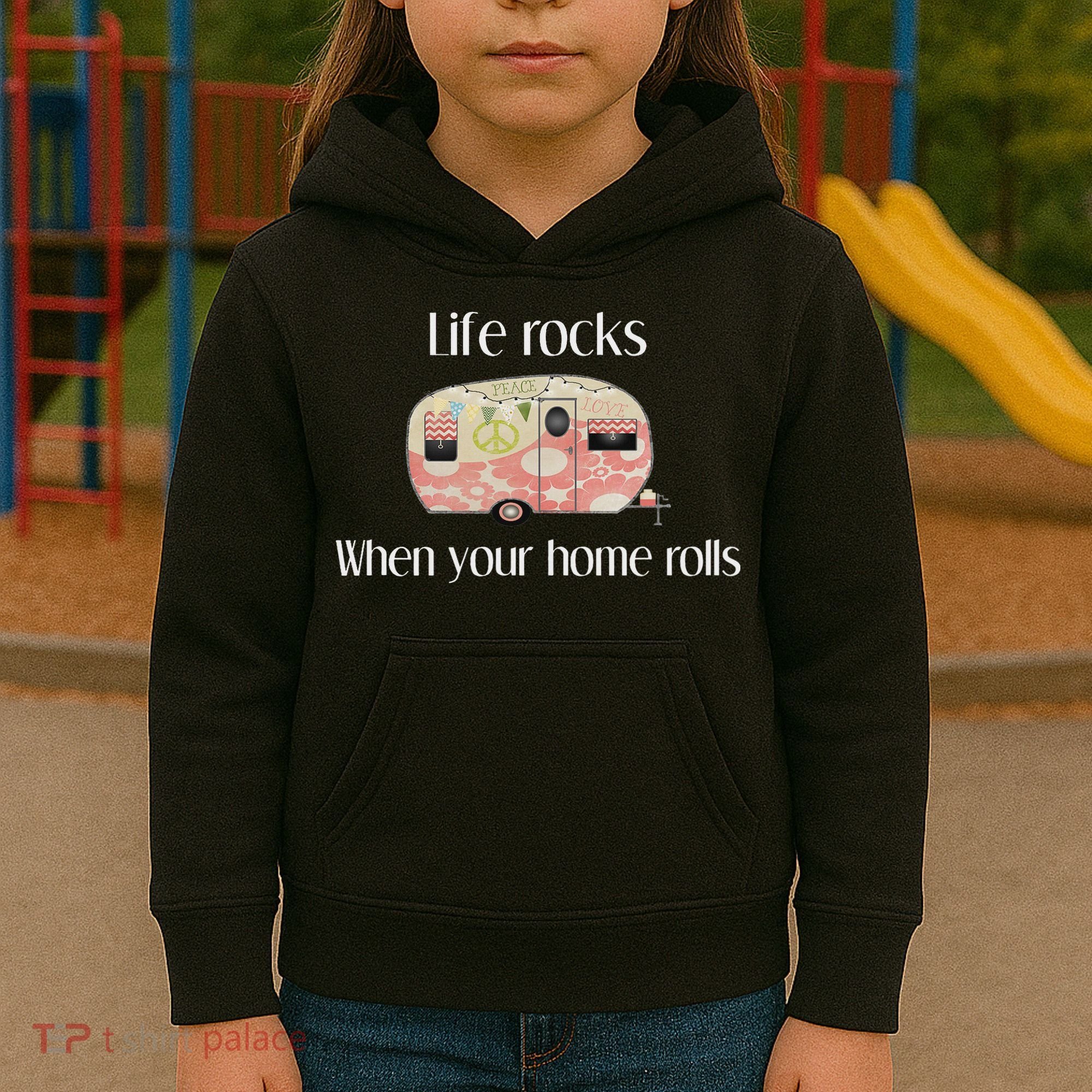 Rv Life Camper Life Rocks When Your Home Rolls Kids Hoodie