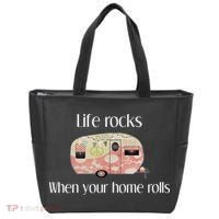 Rv Life Camper Life Rocks When Your Home Rolls Tote Bag thumb 0