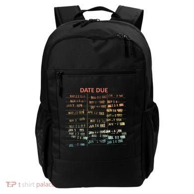 Retro Library Due Date Vintage Librarian Date Due Backpack