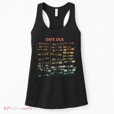 Retro Library Due Date Vintage Librarian Date Due Women's Tank Top