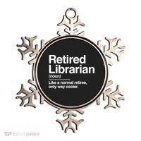 Retired Librarian Definition Normal Only Cooler Gift Ornament thumb 0