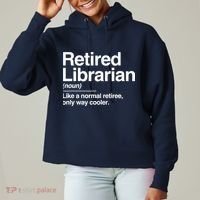 Retired Librarian Definition Normal Only Cooler Gift Ladies Heavyweight Boxy Pullover Hoodie thumb 0