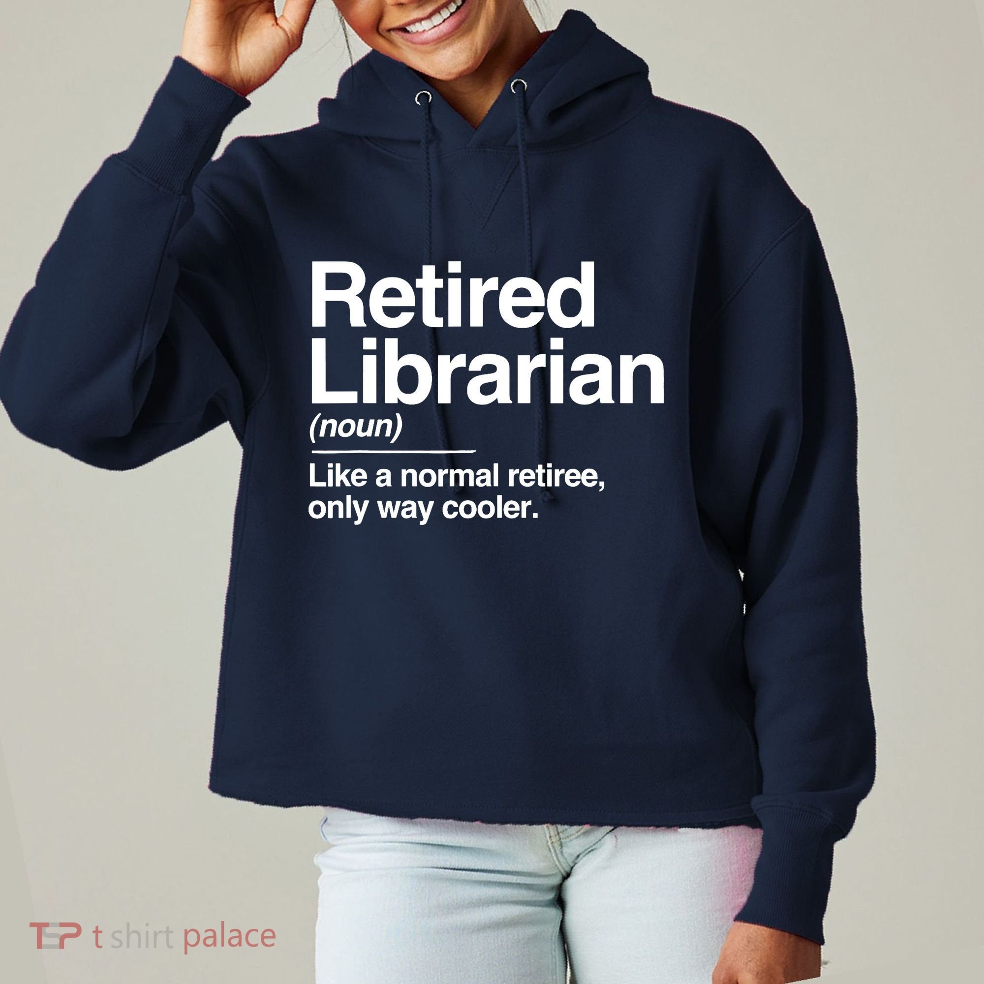 Retired Librarian Definition Normal Only Cooler Gift Ladies Heavyweight Boxy Pullover Hoodie