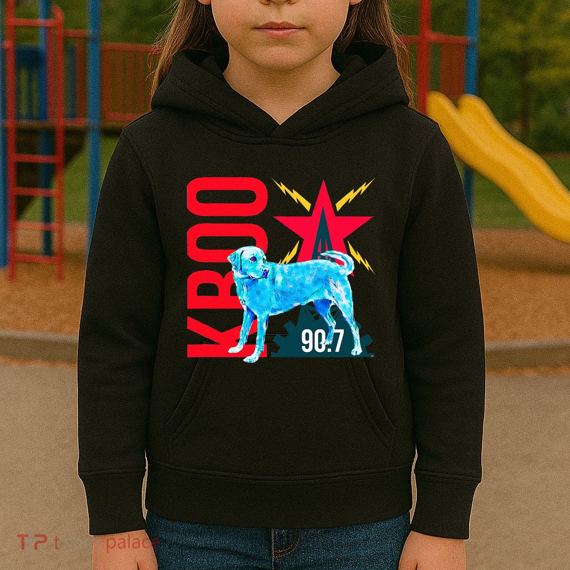 Radio Loving Dog Kids Hoodie