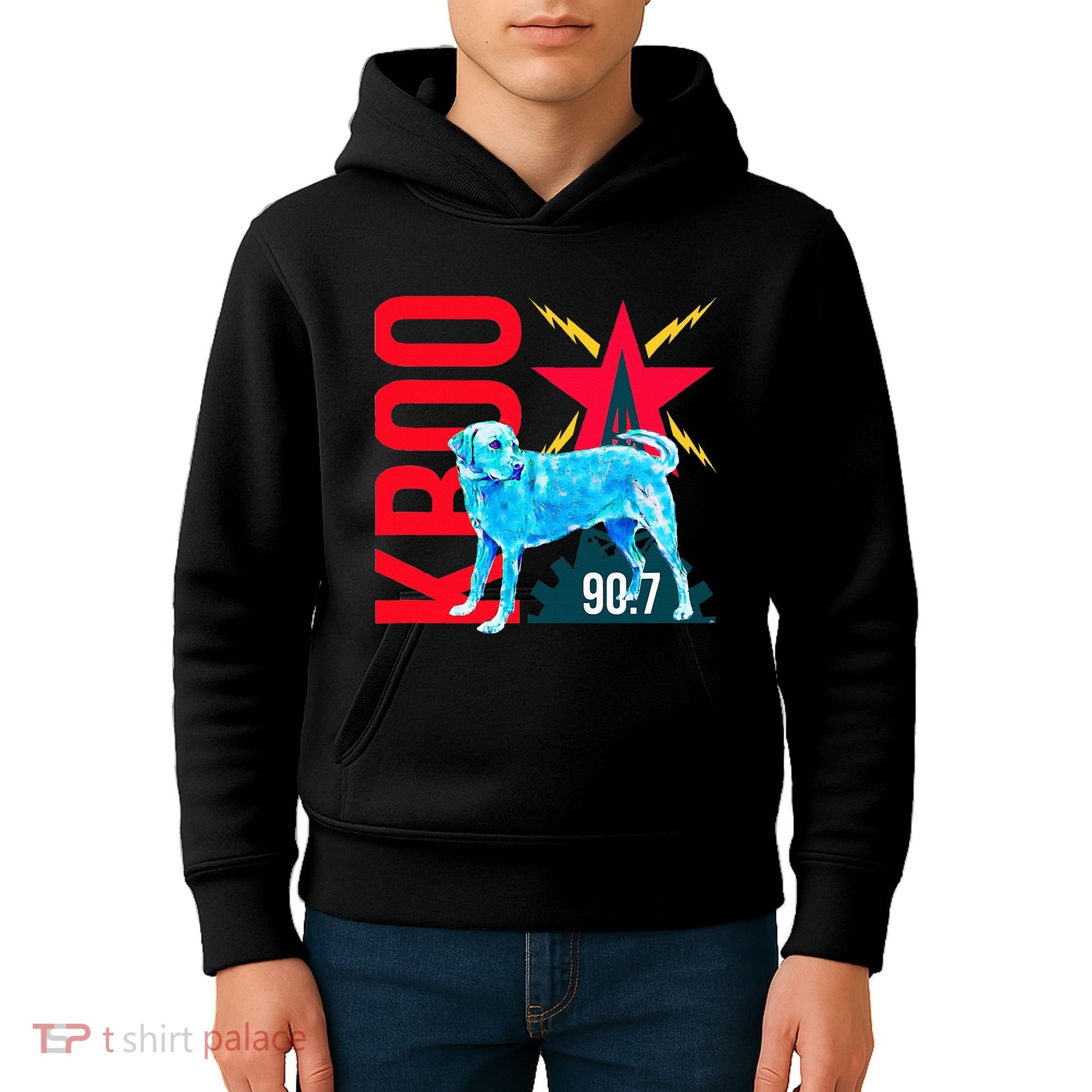 Radio Loving Dog Kids Hoodie