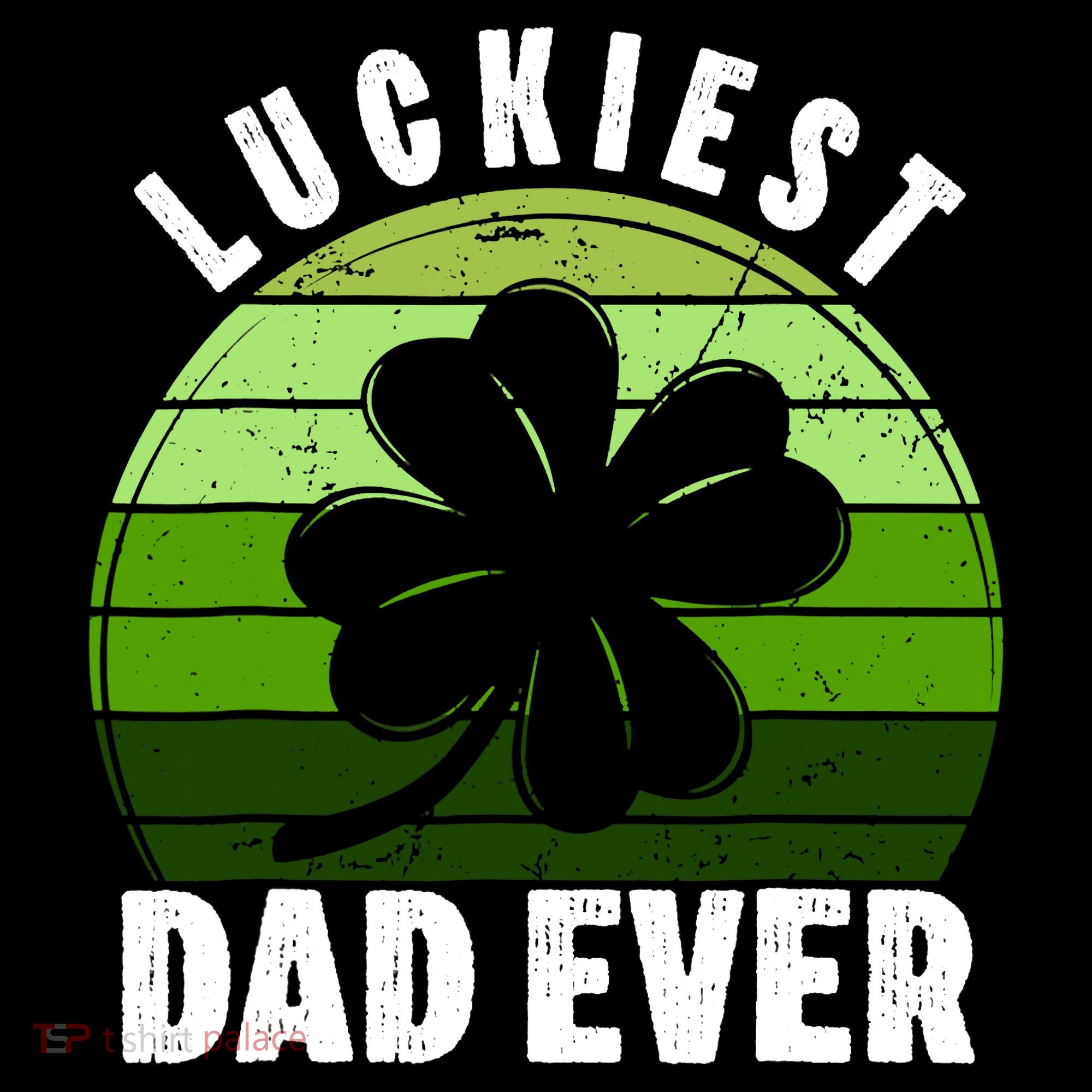 Retro Luckiest Dad Ever Shamrock St Patricks Day Family Coffee Mug