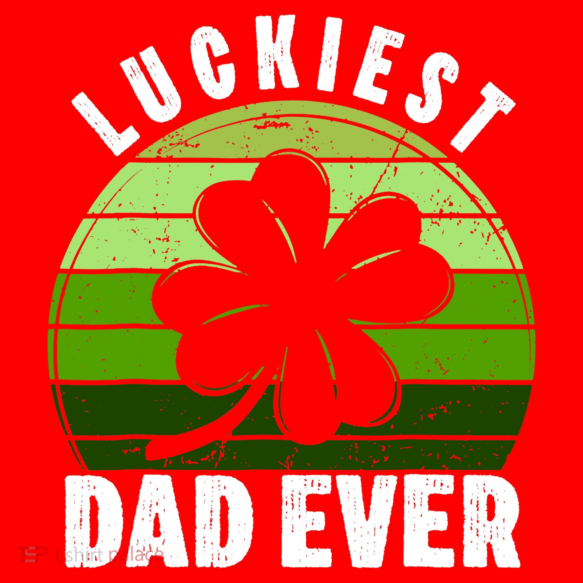 Retro Luckiest Dad Ever Shamrock St Patricks Day Family Santa Hat