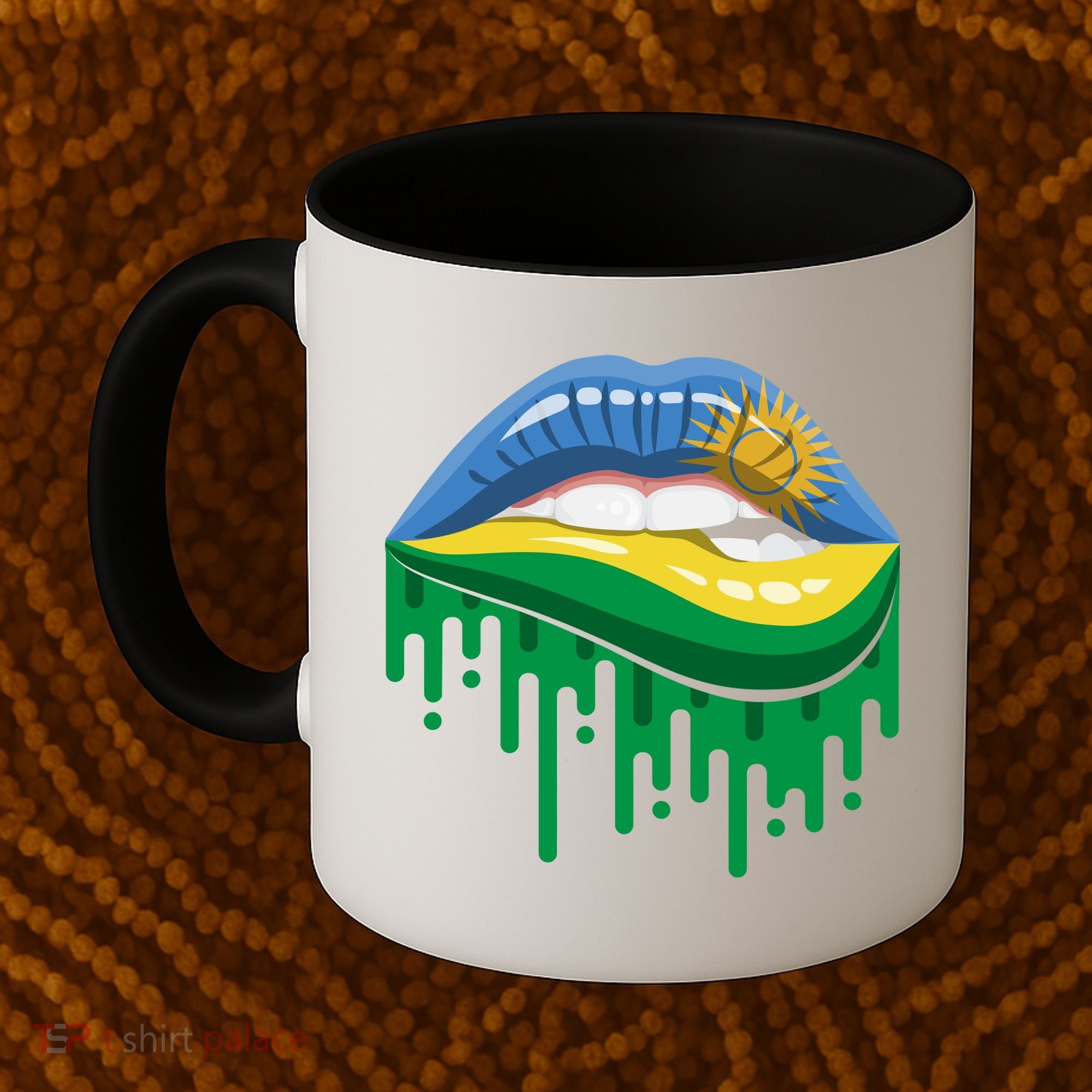 Rwanda Lips Dripping Coffee Mug