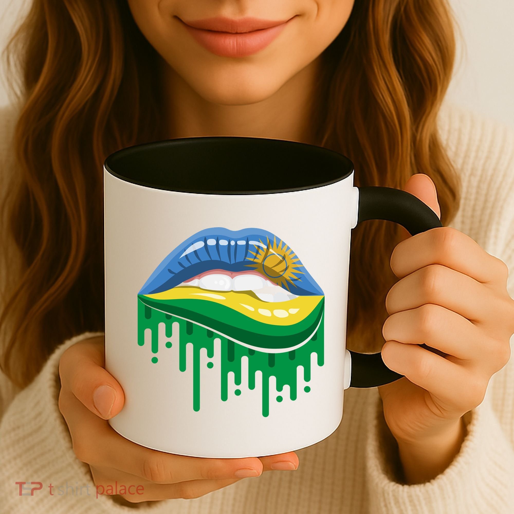 Rwanda Lips Dripping Coffee Mug