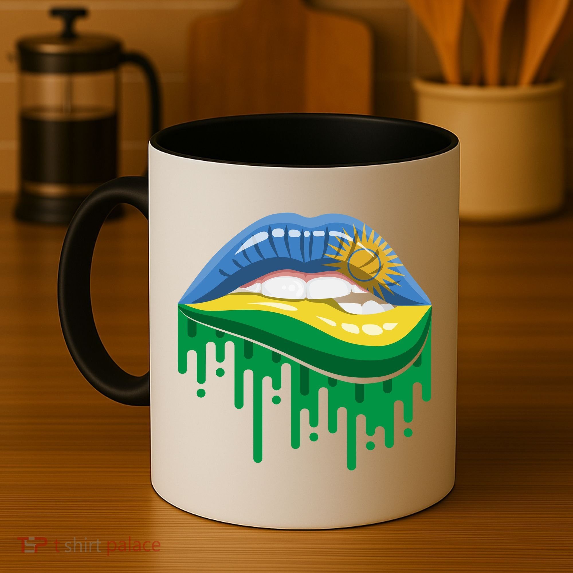Rwanda Lips Dripping Coffee Mug