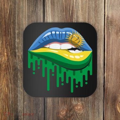 Rwanda Lips Dripping Coaster