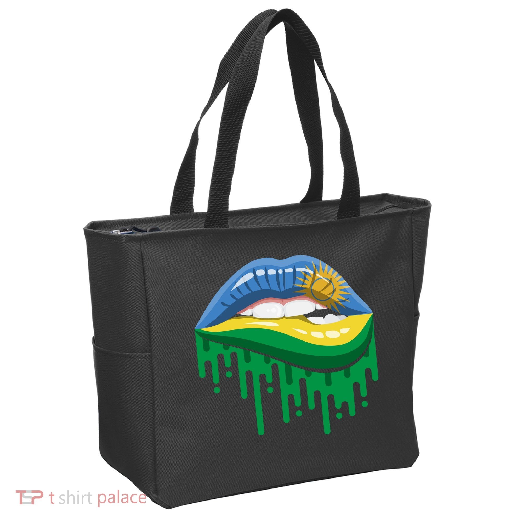 Rwanda Lips Dripping Tote Bag
