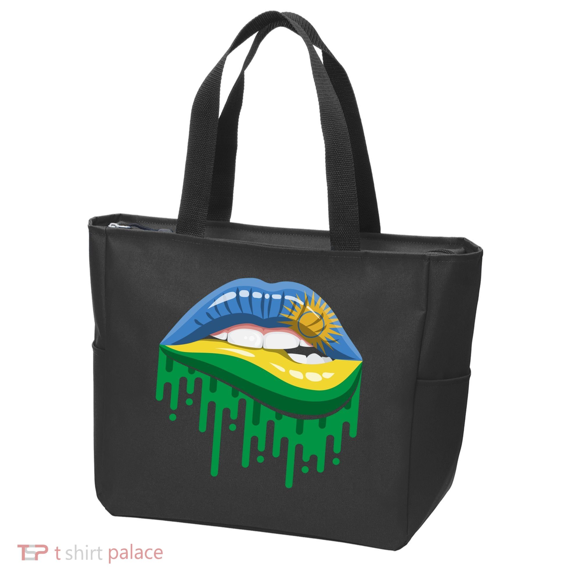 Rwanda Lips Dripping Tote Bag