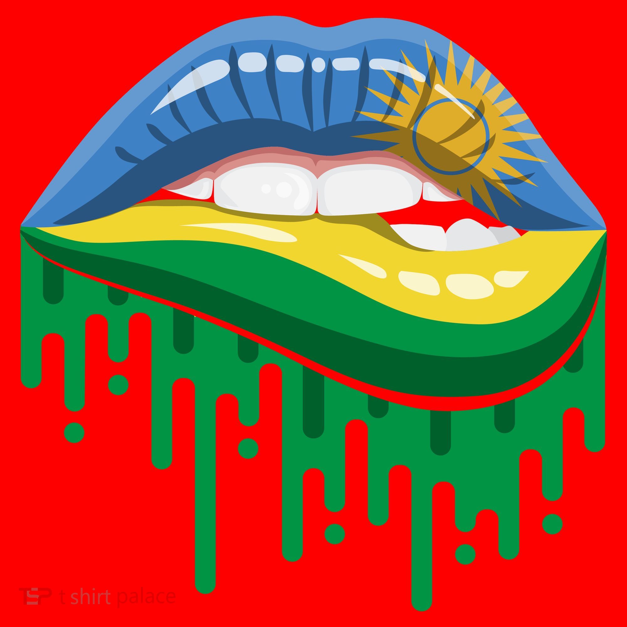 Rwanda Lips Dripping Santa Hat