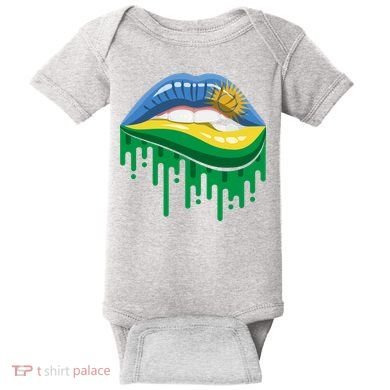 Rwanda Lips Dripping Baby Bodysuit