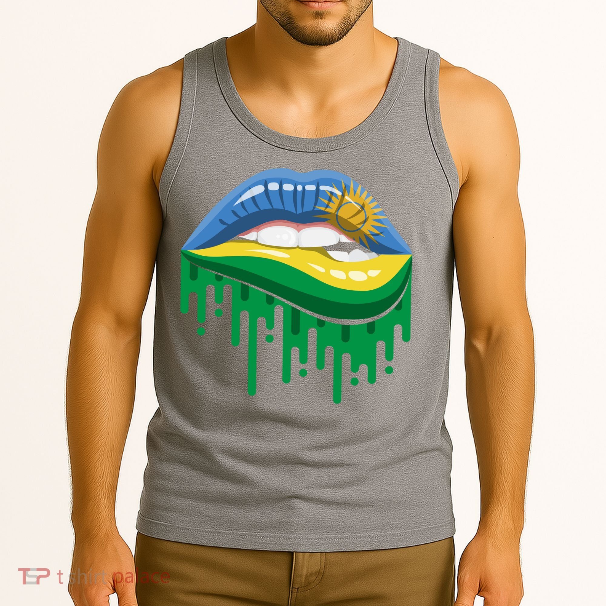Rwanda Lips Dripping Tank Top