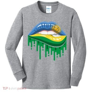 Rwanda Lips Dripping Kids Long Sleeve Shirt
