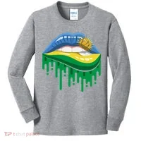 Rwanda Lips Dripping Kids Long Sleeve Shirt thumb 0