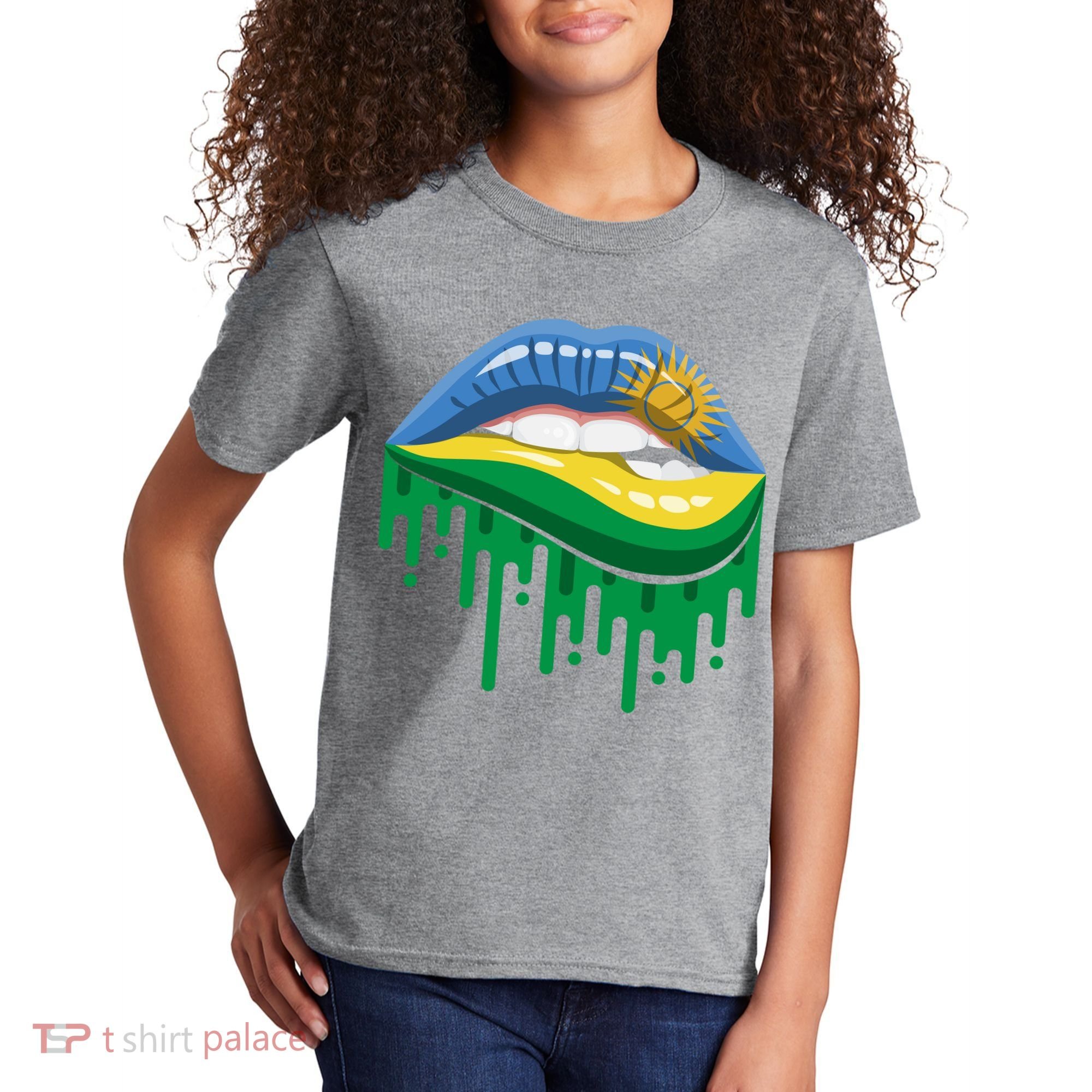 Rwanda Lips Dripping Kids T-Shirt