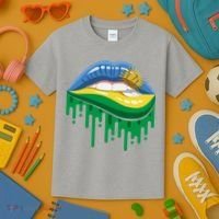 Rwanda Lips Dripping Kids T-Shirt thumb 3