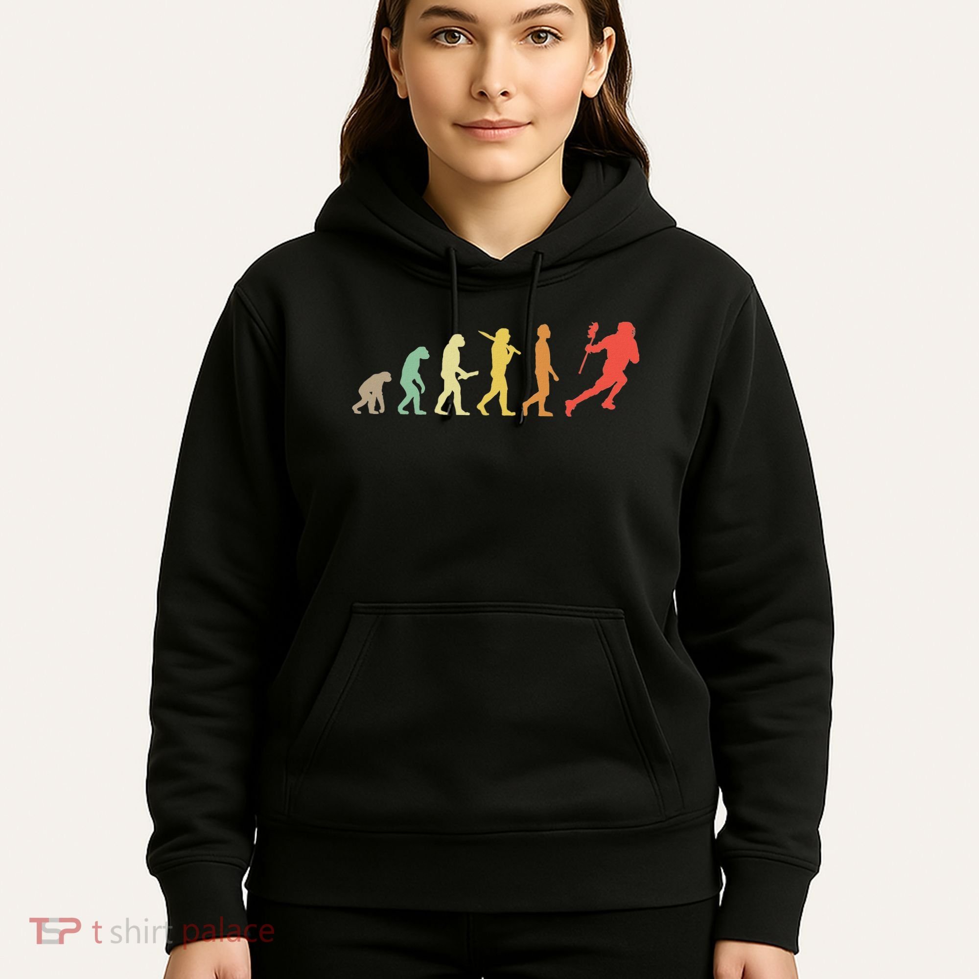 Retro Lacrosse Evolution Gift For Lacrosse Players Hoodie
