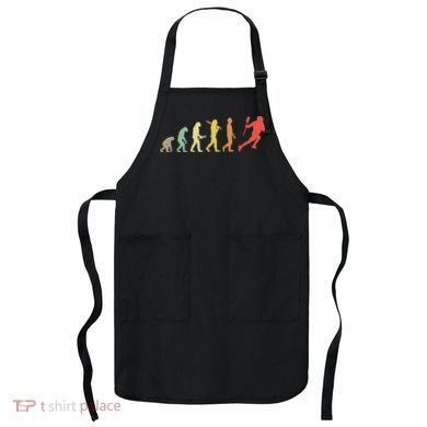 Retro Lacrosse Evolution Gift For Lacrosse Players Apron