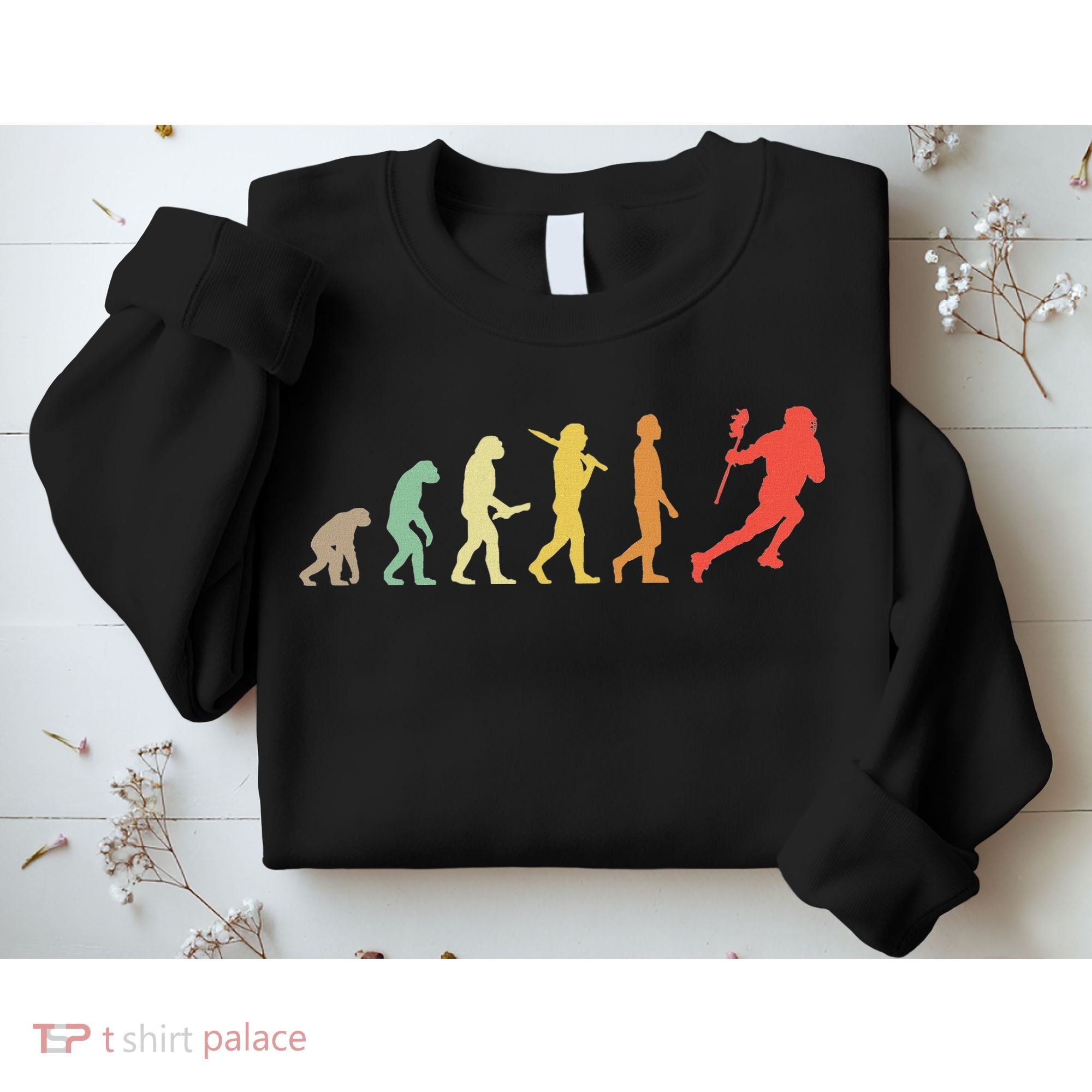 Retro Lacrosse Evolution Gift For Lacrosse Players Sweatshirt