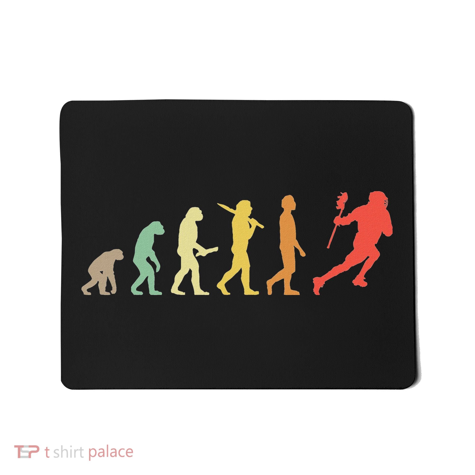 Retro Lacrosse Evolution Gift For Lacrosse Players Mousepad