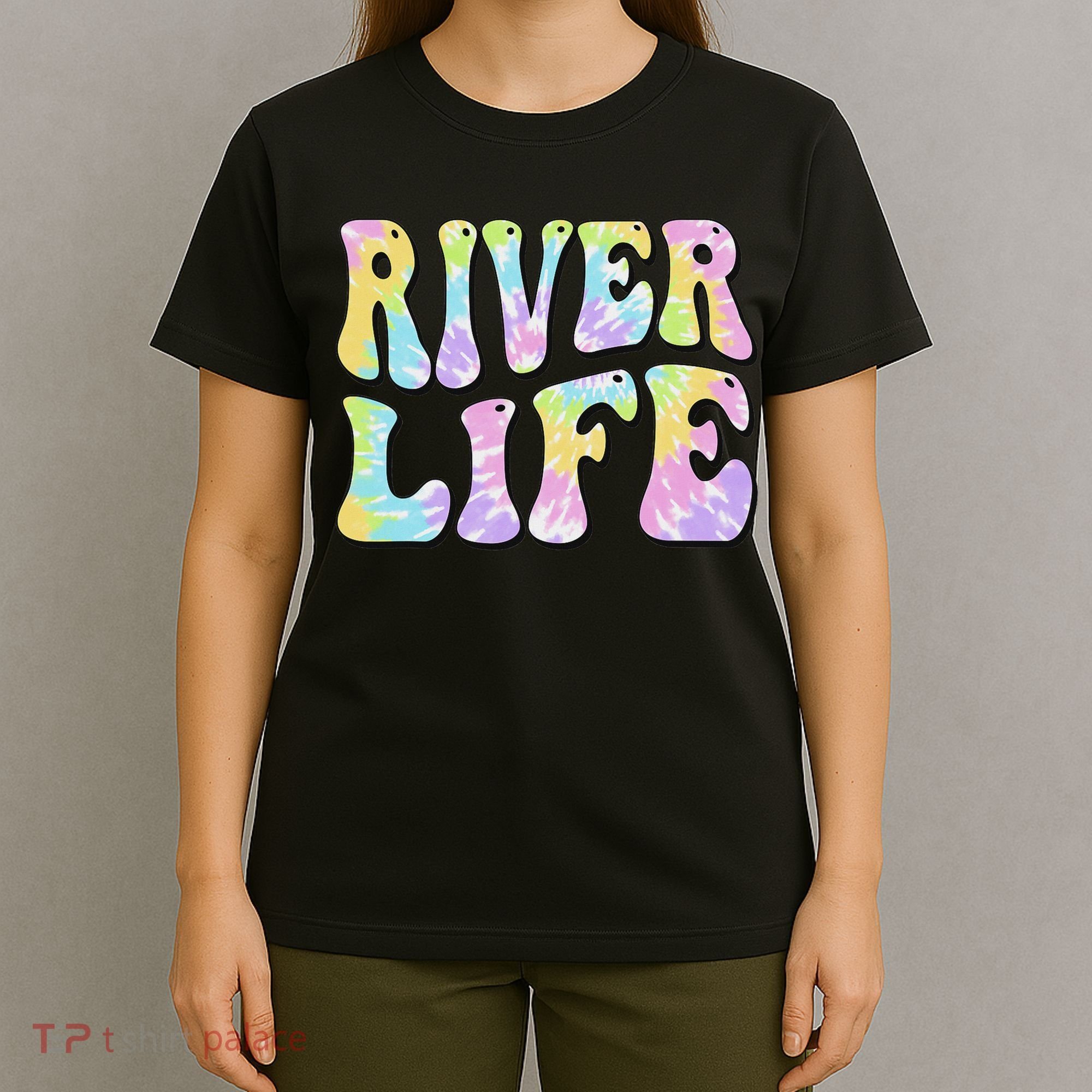 River Life Fun Fishing Boating River Bum Women Girl T-Shirt