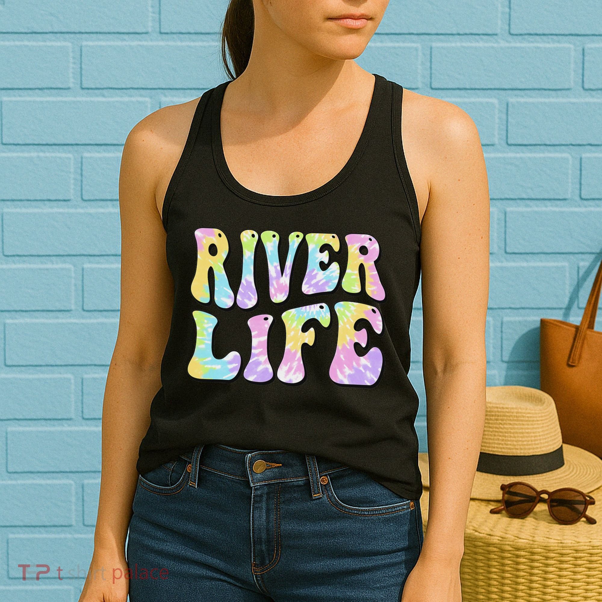 River Life Fun Fishing Boating River Bum Women Girl Women's Tank Top