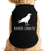 Raven Lunatic Funny Goth Bird Lover Halloween Party Gift Doggie Tank thumb 0