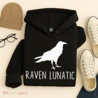 Raven Lunatic Funny Goth Bird Lover Halloween Party Gift Hoodie thumb 4