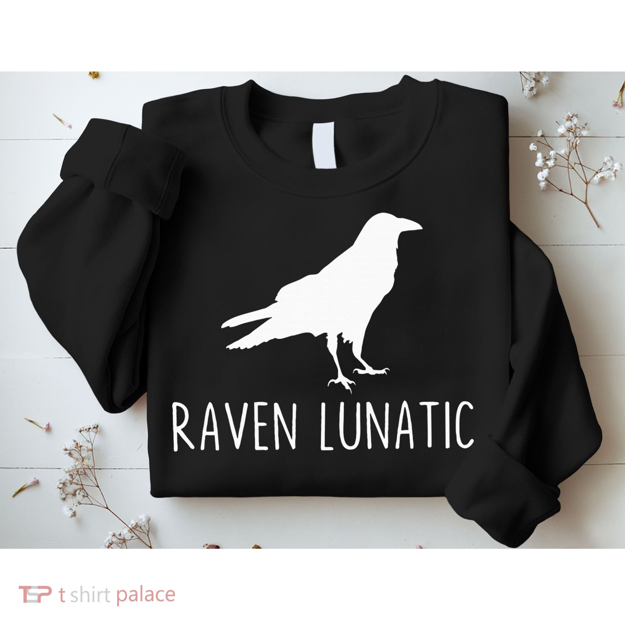 Raven Lunatic Funny Goth Bird Lover Halloween Party Gift Sweatshirt