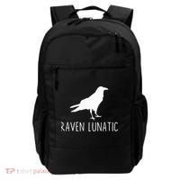 Raven Lunatic Funny Goth Bird Lover Halloween Party Gift Backpack thumb 0