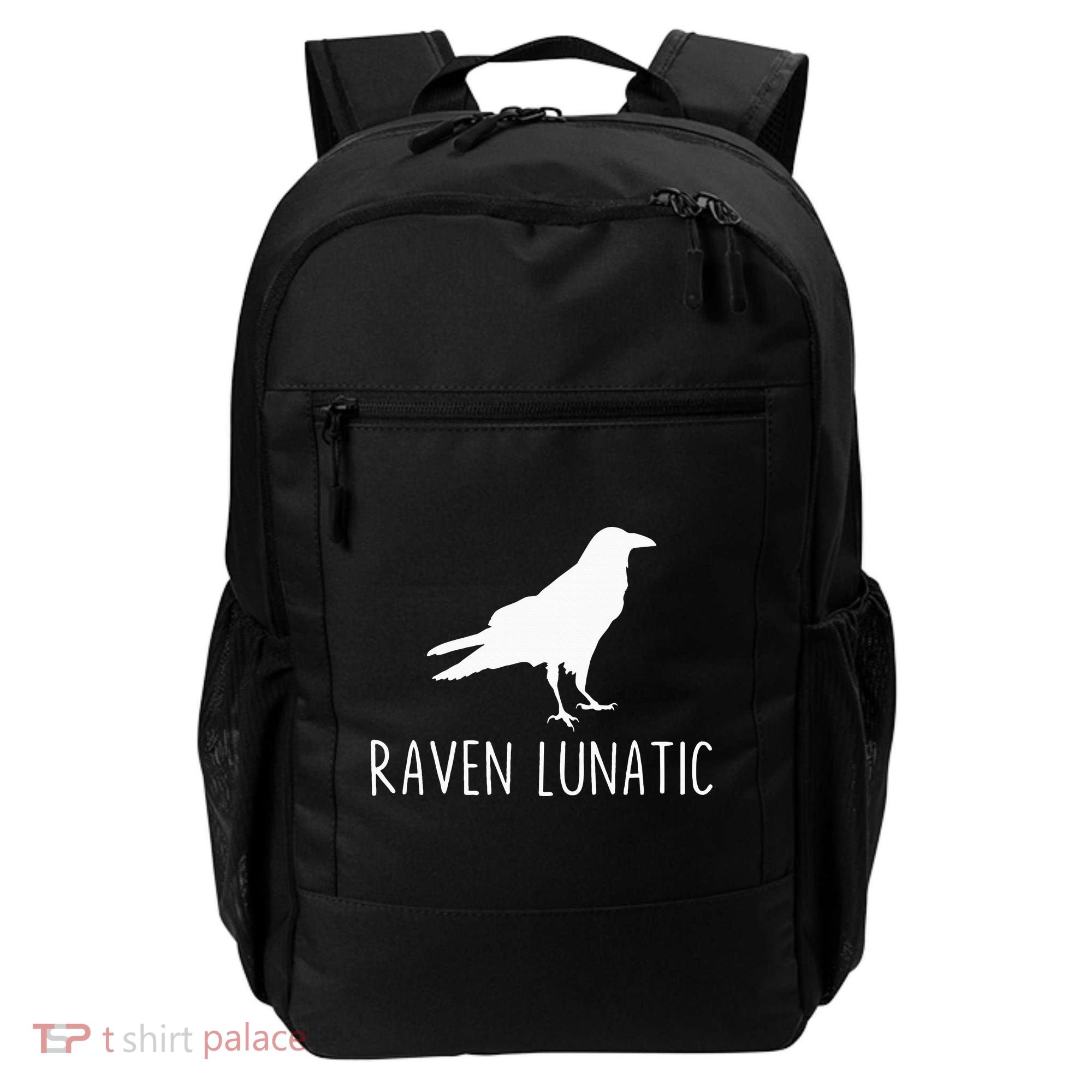Raven Lunatic Funny Goth Bird Lover Halloween Party Gift Backpack