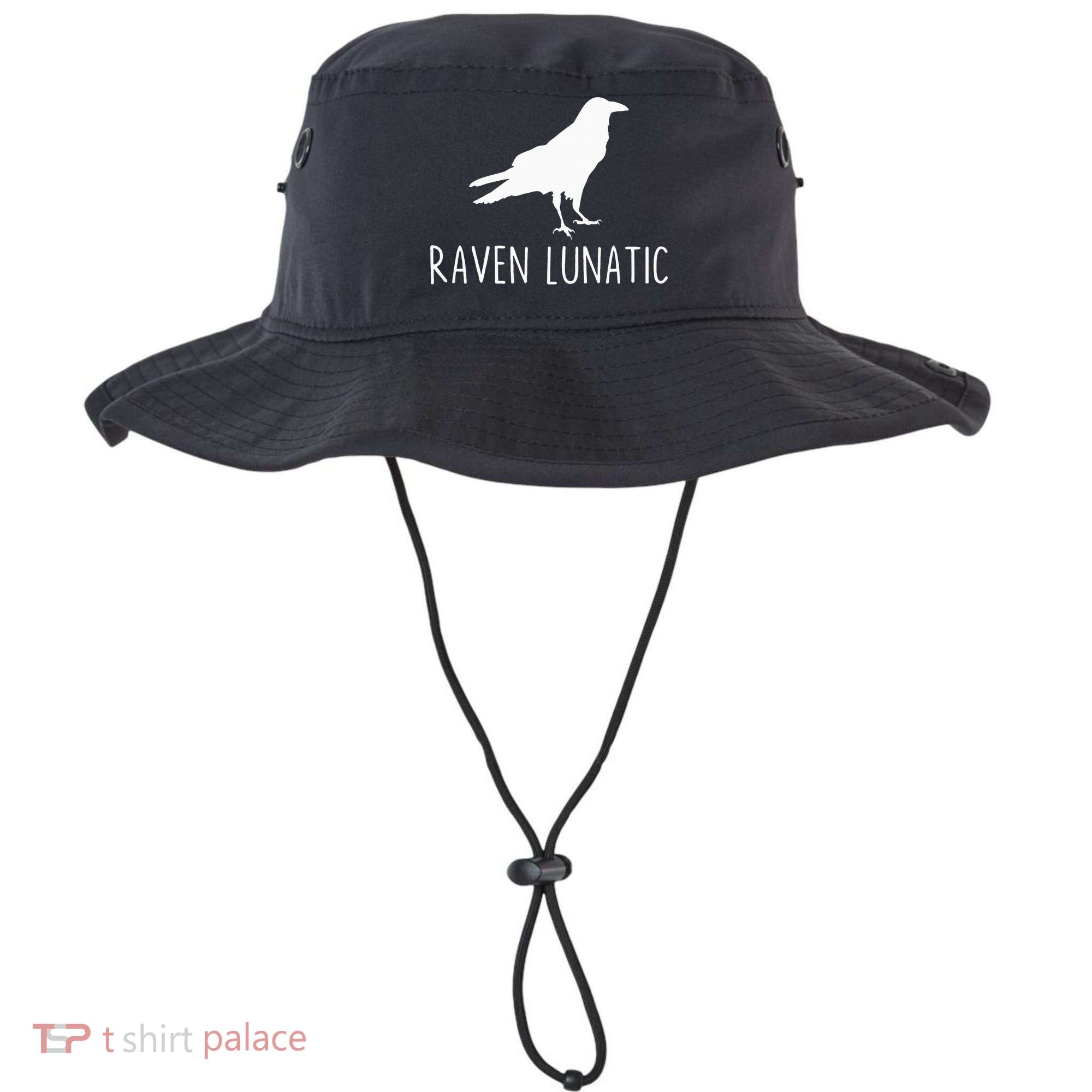 Raven Lunatic Funny Goth Bird Lover Halloween Party Gift Bucket Hat