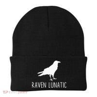 Raven Lunatic Funny Goth Bird Lover Halloween Party Gift Beanie thumb 0