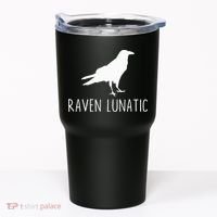 Raven Lunatic Funny Goth Bird Lover Halloween Party Gift Tumbler thumb 0