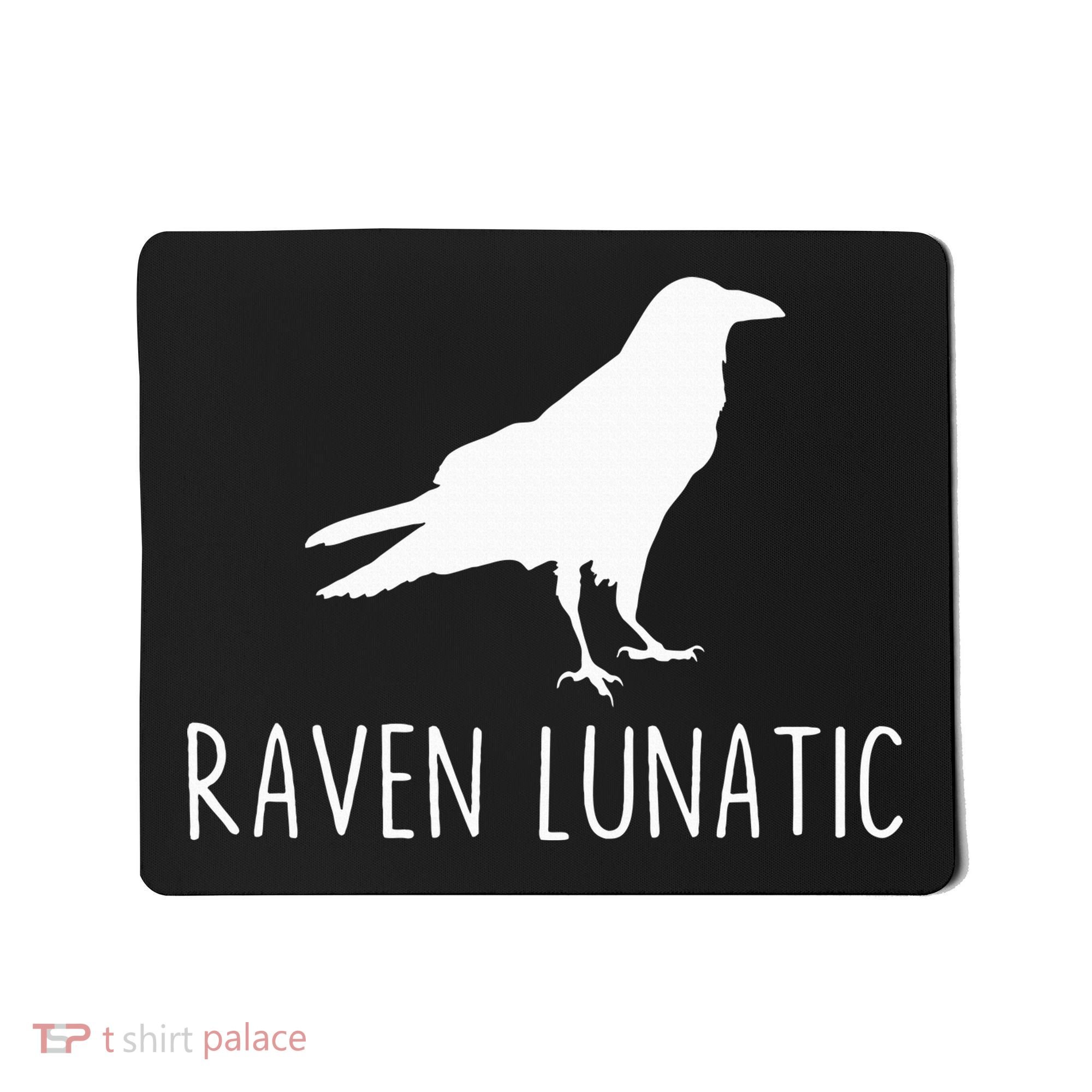 Raven Lunatic Funny Goth Bird Lover Halloween Party Gift Mousepad