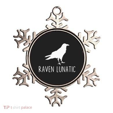 Raven Lunatic Funny Goth Bird Lover Halloween Party Gift Ornament