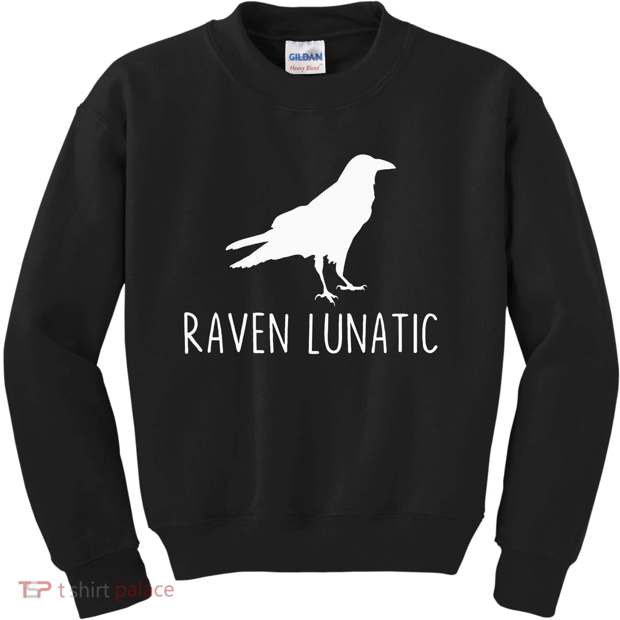 Raven Lunatic Funny Goth Bird Lover Halloween Party Gift Kids Sweatshirt