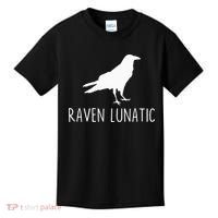Raven Lunatic Funny Goth Bird Lover Halloween Party Gift Kids T-Shirt thumb 0