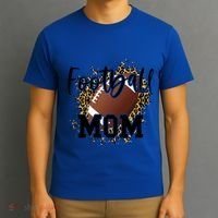 Retro Leopard Football Mom Football Player Mom Mothers Day Meaningful Gift T-Shirt thumb 3