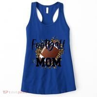 Retro Leopard Football Mom Football Player Mom Mothers Day Meaningful Gift Women's Tank Top thumb 0