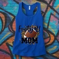 Retro Leopard Football Mom Football Player Mom Mothers Day Meaningful Gift Women's Tank Top thumb 3