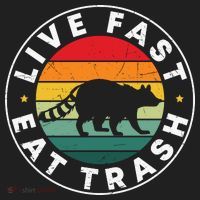 Retro Live Fast Eat Trash Women's Sweatshirt thumb 2