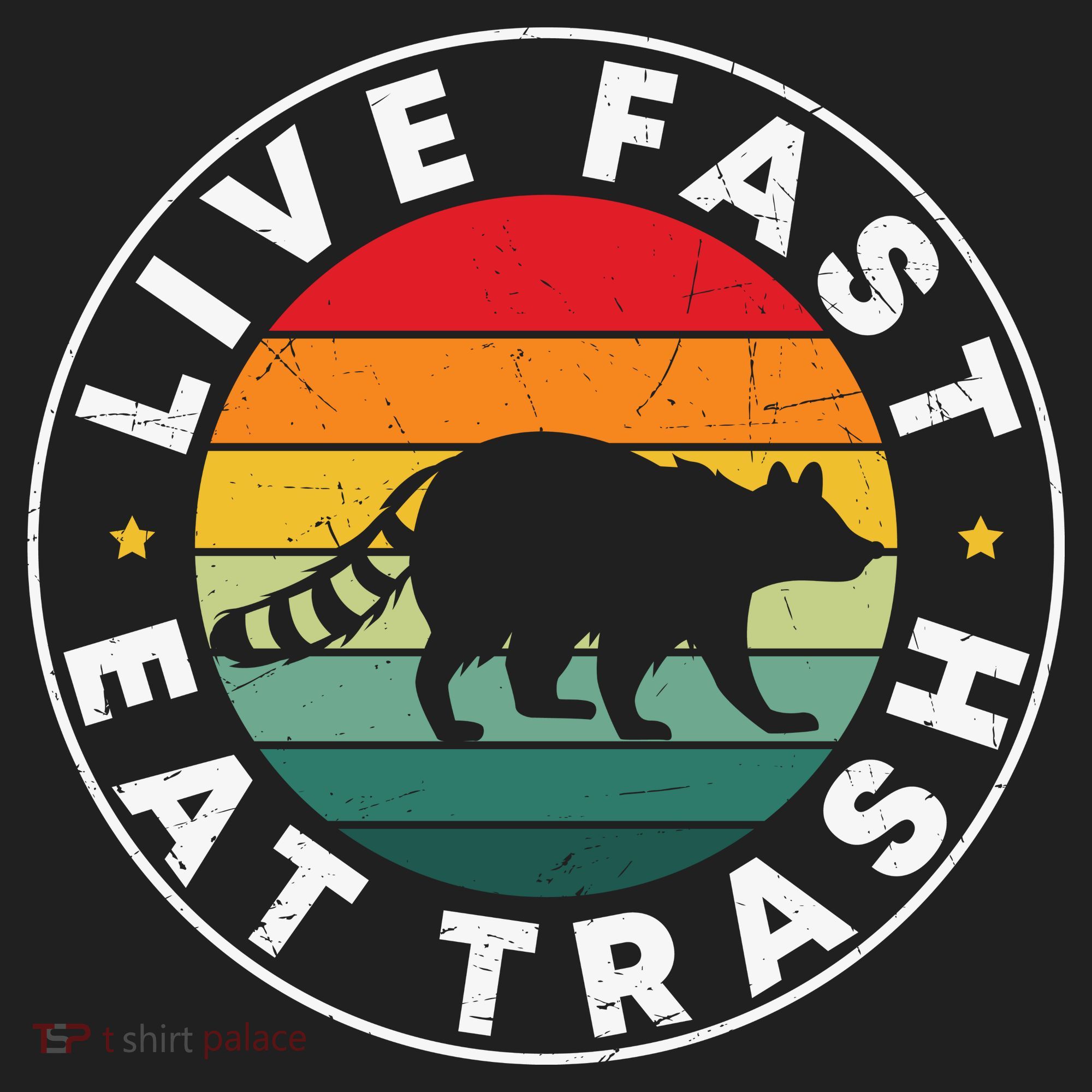 Retro Live Fast Eat Trash Beanie