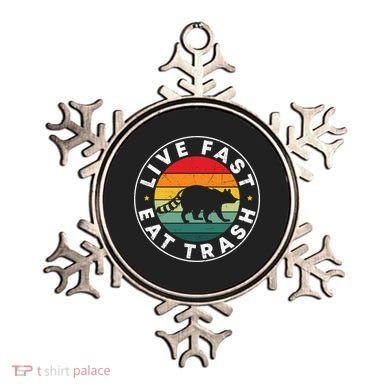 Retro Live Fast Eat Trash Ornament