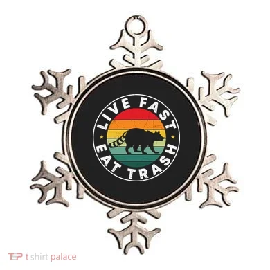 Retro Live Fast Eat Trash Ornament